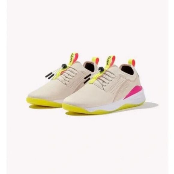 Clove Classic Beige Yellow Pink Sneaker Women Sz 7.5 / EU 38.5 NEW - Picture 3 of 6